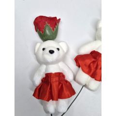 Plastikbär mit rotem Rock4,