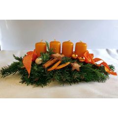 Rustikales Adventstrizel orange