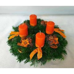 Mittlerer Adventkranz orange